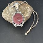 Womens Purple Spiny Oyster Pendant Navajo Pearls Sterling Silver Necklace 14660