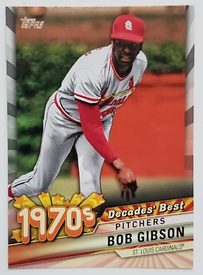 BOB GIBSON Insert Decades' Best 2020 Topps DB-31 Saint Louis Cardinals - Image 1 of 2