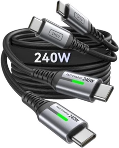 INIU 240W USB C Kabel [2er Pack 2m] PD Schnellladekabel Nylon Geflochten für iPh - Bild 1 von 1