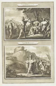 LIQUIDATION!! ANTIQUARIAN PRINT: HISTORY of OLD & NEW TESTAMENT - BOOK of SAMUEL - Picture 1 of 2