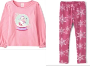 NWT Gymboree Girls Size 5T LITTLE SNOWFLAKE Snowman Tee Cozy Leggings NEW - Picture 1 of 3
