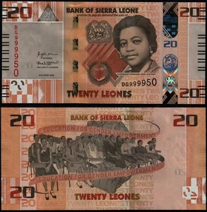 SIERRA LEONE 20 LEONES (P NEW) 2022 UNC - Picture 1 of 1