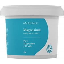Amazing Oils Magnesium Daily Bath Flakes Pure Magnesium Chloride 2kg Body