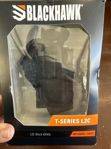 Blackhawk T-Series Holster For Glock 43 43X 9mm L2C Black Right Polymer OWB Duty - Picture 1 of 4