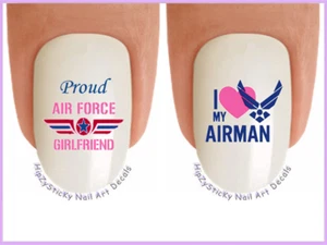 Nail Art 5616 MILITARE Aeronautica Militare Fidanzata Ali Scivolo Acqua Decalcomania Trasferimento - Foto 1 di 3