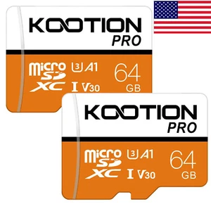 KOOTION 2Pack 64GB Ultra Micro SD TF SDXC Scheda di Memoria Flash 80MB/s Classe 10 Scheda - Foto 1 di 11