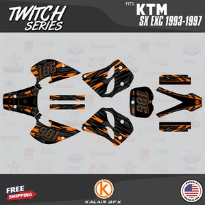 Graphics Kit for KTM 250SX, 250EXC, 300EXC, 360EXC (1993-1997) Twitch-Orange - Bild 1 von 6