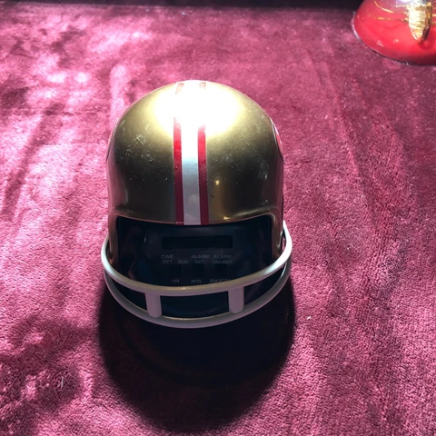 Vintage San Francisco 49ers Helmet Digital Alarm Clock Battery Operated 1980's Cover