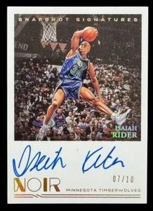 2020-21 Panini Noir Snapshot Signatures /10 Gold Isaiah Rider #SNA-IRI Auto - Picture 1 of 2