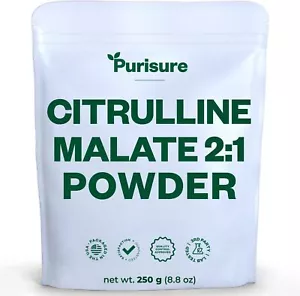 Malato de citrulina Purisure 2:1 polvo, recuperación y refuerzo de óxido nítrico, 84 usos - Imagen 1 de 11