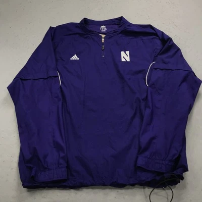 Chaqueta Northwestern Wildcats Para Hombres 2XL Púrpura Adidas Bowl Game Team Edición 1/4 Cremallera Foto 1 de 4