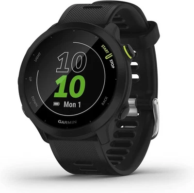 Garmin Forerunner 55 010-02562-10 42mm GPS Running Smartwatch Black - Image 1 of 4