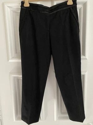 Miu Miu Formal Black Wool Trousers Cropped  UK10/IT42 - Image 1 of 4