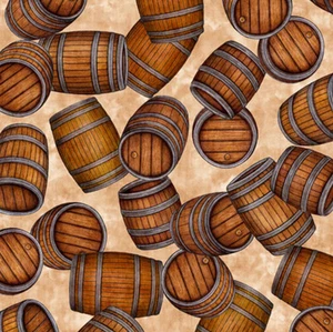Barrels 44" fabric by Quilting Treasures, 28423-A, cotton - Picture 1 of 1