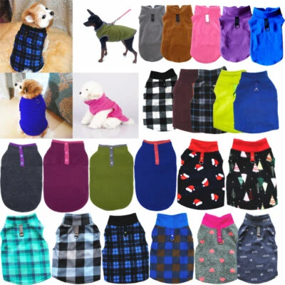 Pet Dog Cat Warm Fleece Vest Clothes Coat Puppy T Shirt Sweater Winter Jumper⇓ - Image 1 of 4