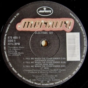 ELECTRIBE 101  TELL ME WHEN THE FEVER ENDED 12" NEAR MINT - Picture 1 of 1