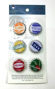 Bottle Caps Li'l Davis Designs Feelings Scrapbooking Embellishment Sealed pack - Picture 1 of 12