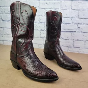 VINTAGE⭐ LUCCHESE ⭐ BROWN LABEL ⭐AMERICAN ALLIGATOR ⭐ RARE⭐ EXOTIC⭐ BOOTS 10.5 D - Picture 1 of 15