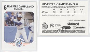 1989 Toronto Blue Jays Fire Safety Silvestre Campusano #6