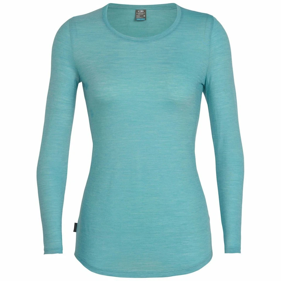 Camisa Icebreaker para mujer Cool Lite Sphere LS (S) océano/nieve/rayas Foto 1 de 1