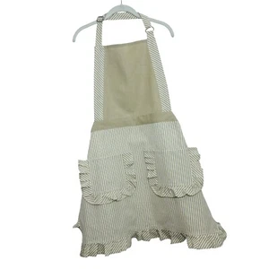 Delantal con volantes a rayas topo TX cocina de campo completo cocina chef 30 x 34 lazo trasero - Imagen 1 de 7