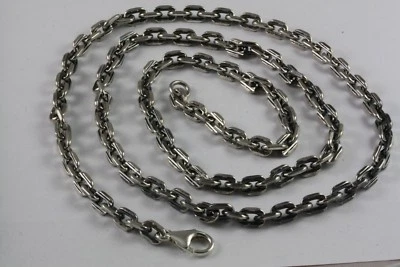 Biker Ankercatena 6 Mm Larga 90 Cm Lunga 925 Argento Reale / 529 - Immagine 1 di 4