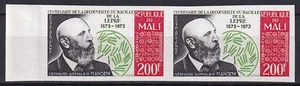 Mali 1973 Yvert A 178 coppia imperforata Mansen Lebbra Medicina MNH VF - Foto 1 di 1
