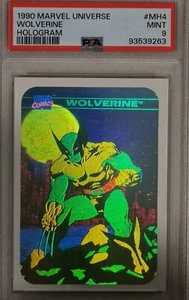 1990 MARVEL UNIVERSE WOLVERINE #MH4 HOLOGRAM PSA 9 - Picture 1 of 3
