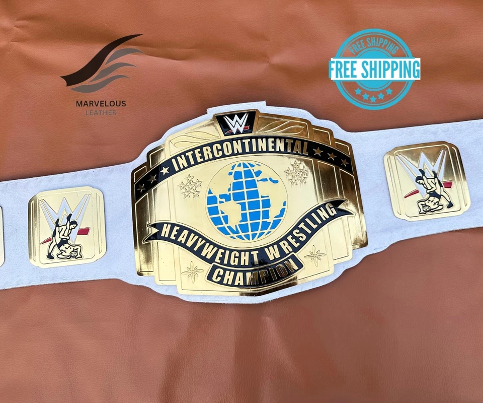 Cinturón de título réplica Campeonato Mundial Peso Pesado Intercontinental Lucha Libre 2MM Foto 1 de 4