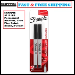 SHARPIE 37161PP Permanentmarker, ultrafeine Spitze, schwarz, 2 Stück - Bild 1 von 6