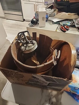 Vintage Dazey Butter Churn 68B Paddles Handle Lid Top Wirh Broken Bucket 4 Parts - Image 1 of 4