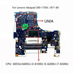 NM-A491 For Lenovo Ideapad 300-17ISK B71-80 Motherboard 4405U i3 i5 i7 CPU - Picture 1 of 2