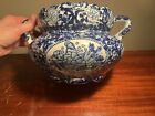 Vintage  Chinoiserie Blue And Whitedecorative Planter/Vase Made In China No Food