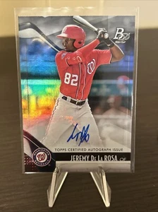2021 Bowman Platinum Top Prospect Autographs #TOP56 Jeremy De La Rosa - Bild 1 von 2