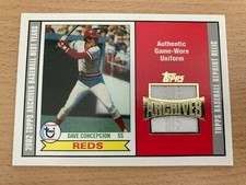 2002 Topps Archives TUR-DC Dave Concepcion Reds Game-Worn Uniform Jersey 
