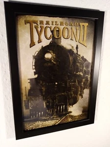 Railroad tycoon ps1 pc Werbeblatt Gerahmt Poster Ad Page framed Werbung  - Bild 1 von 2