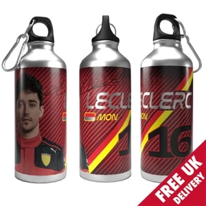 Leclerc F1 Water Bottle 750ml Aluminium | 2 Lids + Carabiner - Picture 1 of 5