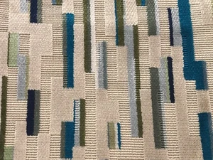 GP & J Baker Contemporary Velvet Uphol Fabric- Fairford Stone Olive Teal 4.25 yd - Picture 1 of 4