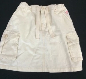 Gap Kids Girls Cargo Skirt 8 Reg Linen Blend Adjustable Waist Multi Pocket - Picture 1 of 6