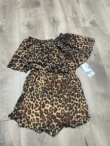 Show Me Your Mumu Rosarita Strampler kurze Shorts Gr. Small Gepardenmuster neu mit Etikett - Bild 1 von 6