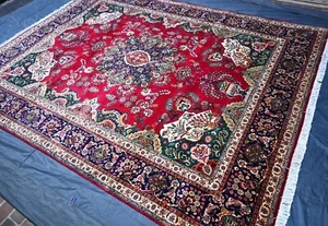 Red Vintage Caucasian Area Rug 10x13 Antique Oriental Hand Knotted Wool Carpet - Picture 1 of 11