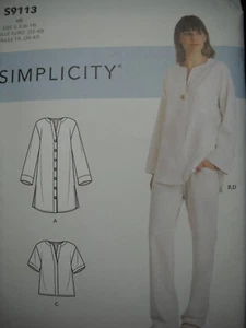 Tunic Top and Pull On Pants size 6-14 Simplicity 9113 Sewing Pattern * - Picture 1 of 2