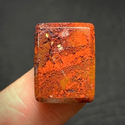 Pequeña pluma natural ágata 16x12x4,5 mm cabujón de alta calidad 10,5 ct Foto 1 de 4