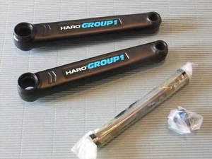 Haro Linage Group 1 Three Piece Crankset, 175 mm, Includes Arms, Spindle, Black - Picture 1 of 4