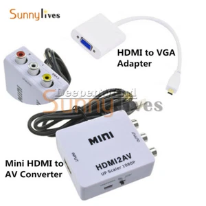 Mini Composite 1080P HDMI to RCA Audio Video AV CVBS Adapter Converter For HDTV - Bild 1 von 22