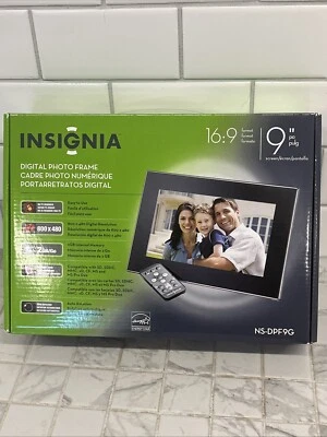 Insignia 9” Screen Digital Picture Frame NS-DPF9G 16:9 Format Open Box - Image 1 of 4