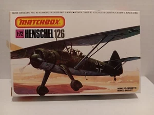 Matchbox Henschel Hs 126 Model Airplane Kit 1/72 PK26 Complete Original Kit - Picture 1 of 8