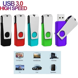 64GB Flash Drive 3.0 5 Pack 64GB USB 3.0 Thumb Drive USB Drive Memory Stick - Picture 1 of 14