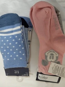 Gap Kids Girls Socks Two Pack Disney Crew And No Show Socks - Picture 1 of 6