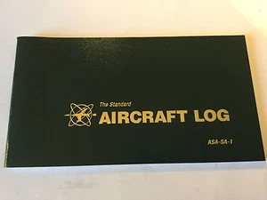 ASA-SA-1 Aircraft Log. Soft cover-green. PILOT,Aviation,Airplane,helicopter. - Picture 1 of 1